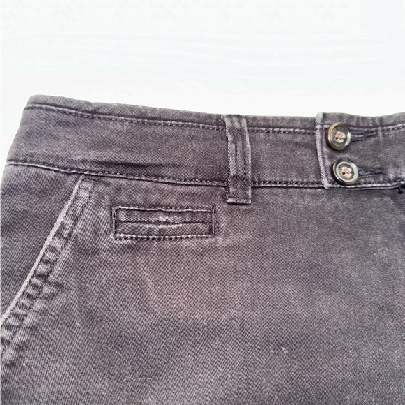 American Eagle Y2K Washed Black Low Rise Micro Shorts Sz 4 Pockets Mini Stretch - Picture 3 of 11